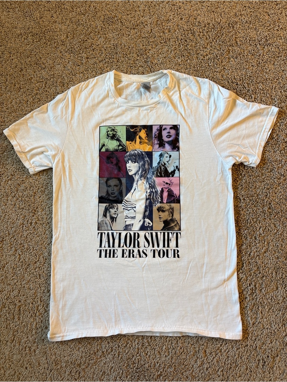 Taylor Swift White Kids' Eras Tour Collage Tee